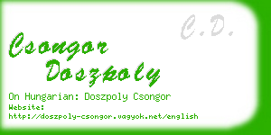 csongor doszpoly business card